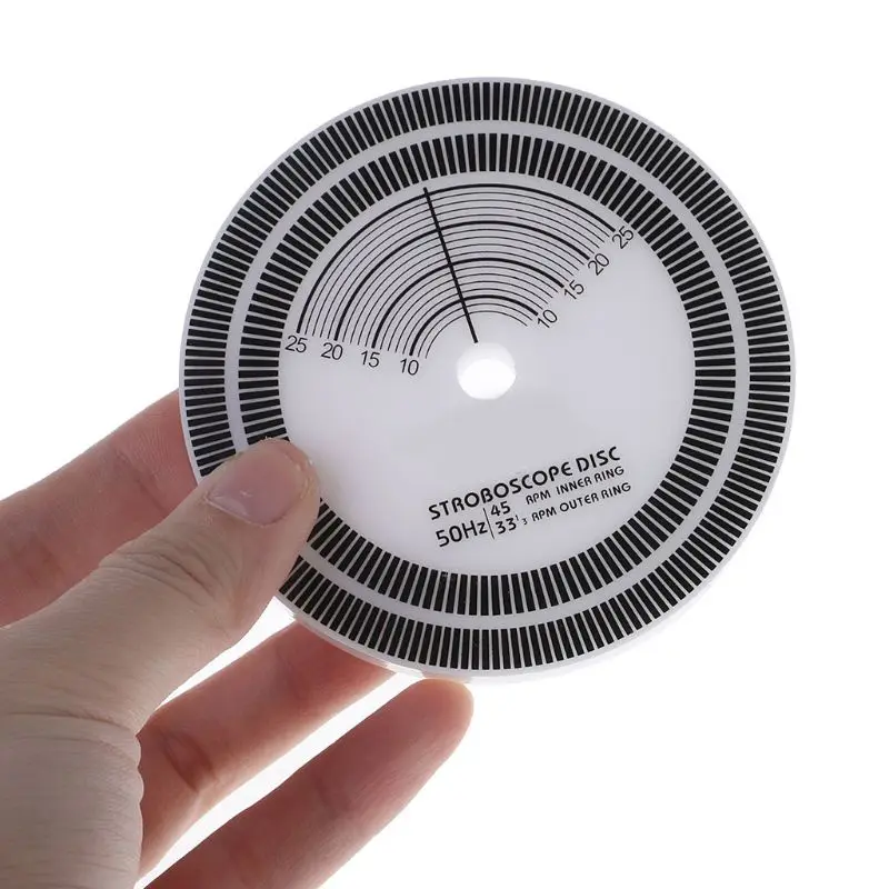 

For LP Vinyl Record Turntable Phono Tachometer Calibration Distance Gauge Protractor Disc Stabilizer