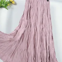 Модные эластичные с высокой талией складные дизайнерские женские длинные белые юбки Boho женские весенние юбки Faldas Jupe Femme Saia