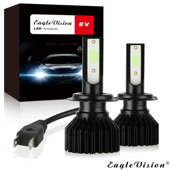 

kongyide Car Light 2x H7 LED Headlight Conversion Kit Bulb 30000LM High Power 8000K Ice Blue Auto Headlights 12V Led Light AU 07