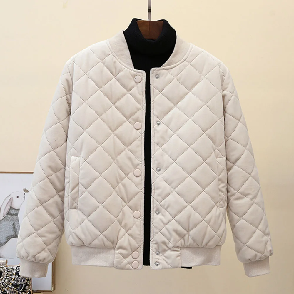 Parka Women Autumn Winter Coat Female Short Baseball Overcoat Harajuku Thick Velvet Jacket Casual Warm Fashion 2020 Korea Japan | Женская