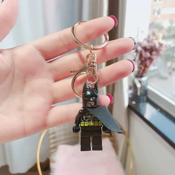 

2020 Hot Sale Lego Key Chains Cute DIY Handmade White Samurai Key Chain Avengers Little White Rabbit Keyring Bag Car Key Pendant