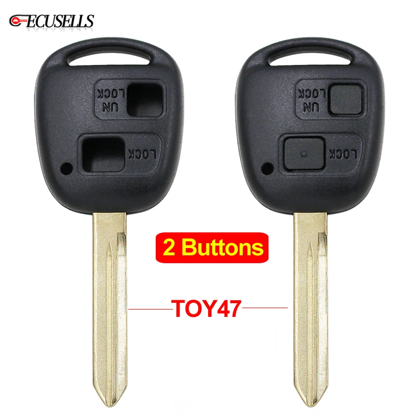 2 кнопочный дистанционный умный чехол для ключа автомобиля Toyota Avensis Corolla Yaris Auris TOY47
