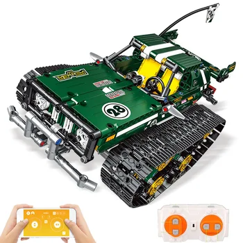 

626pcs Technic RC Tracked Stunt Car APP Remote Control off road Vehicle Model Building Blocks MOC Car Bricks Toys for Children