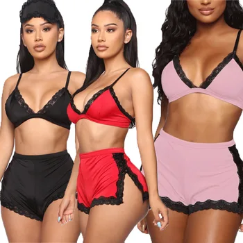 

Erotic Lingerie 2PCS Set Women Sexy Lingerie Push Up Bra And G-String Set Panties Underwear Briefs Sleepwear Women Lace Babydoll