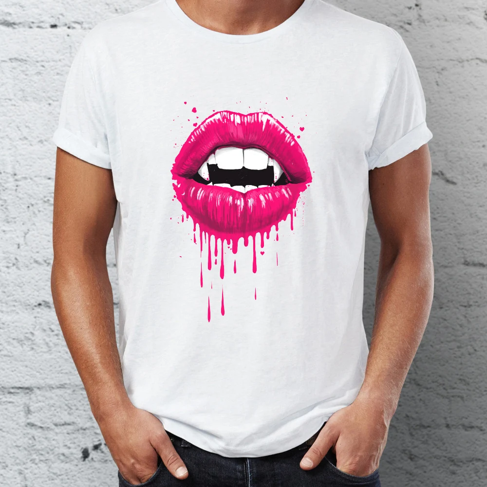 

Men's T Shirt Sexy Vampire Lips True Blood Gaming Tee