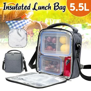 

Portable Lunch Bag Thermal Insulated Lunch Box Tote Cooler Handbag Shoulder bag Bento Pouch Dinner Container Food Storage Bags