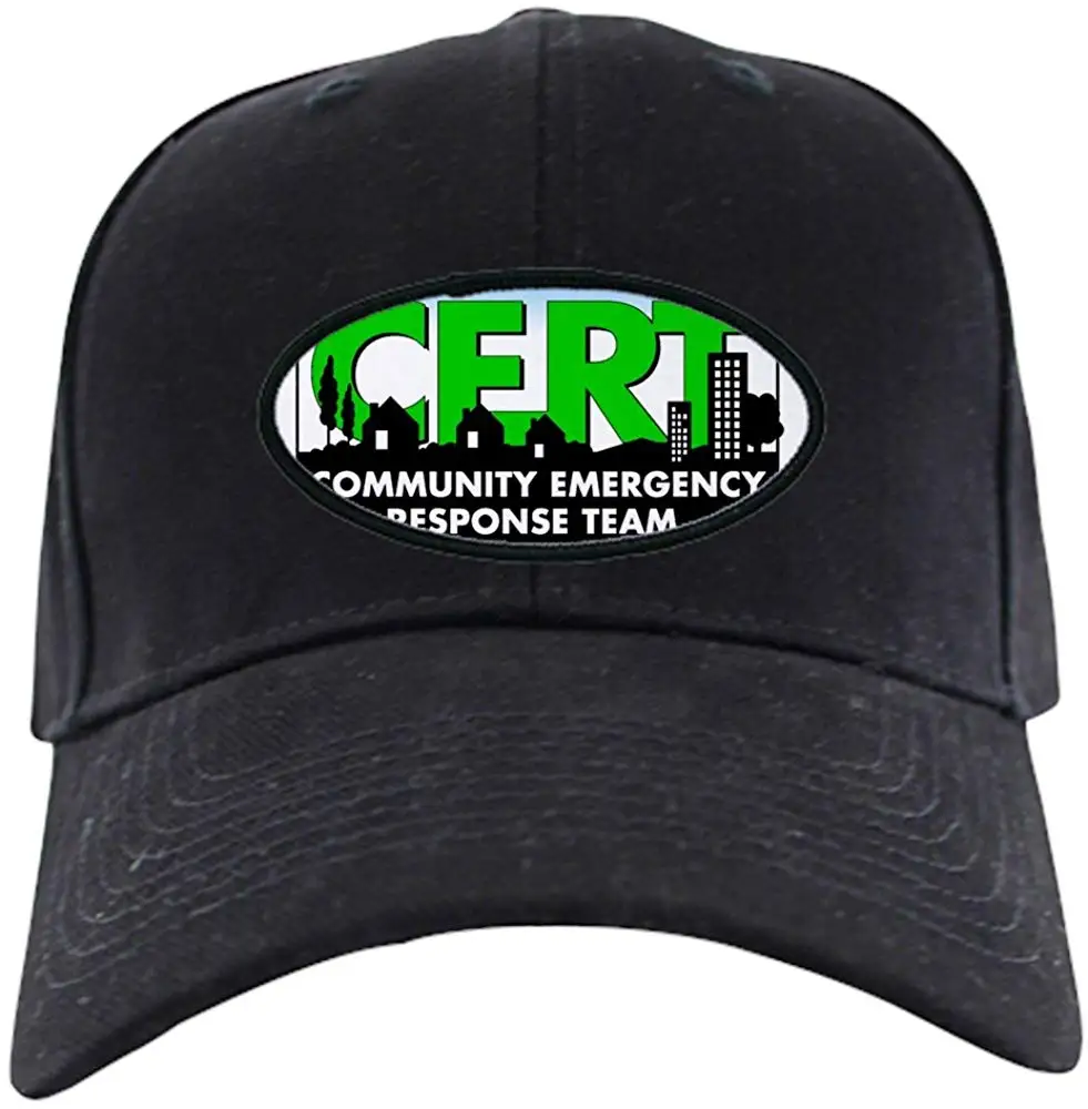 Черная бейсболка с логотипом CERT, Новая Черная кепка