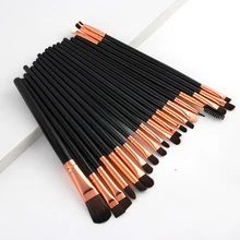 Ensemble de pinceaux de maquillage professionnels doux, pour ombre à paupières, Eyeliner, mélange, 1-20 pièces/ensemble