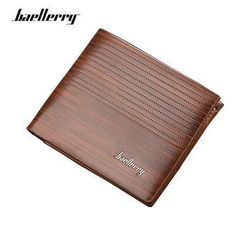 

Baellerry Brand Men's Wallet Fashion Male Short Purse Leather Designer for Men Multiple Card Slots Bifold Purses & Wallet