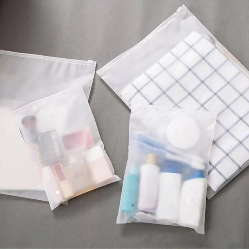 Ziplock Сумки матовая пластиковая упаковка мешок футболки/одежда/обувь/макияж сумка