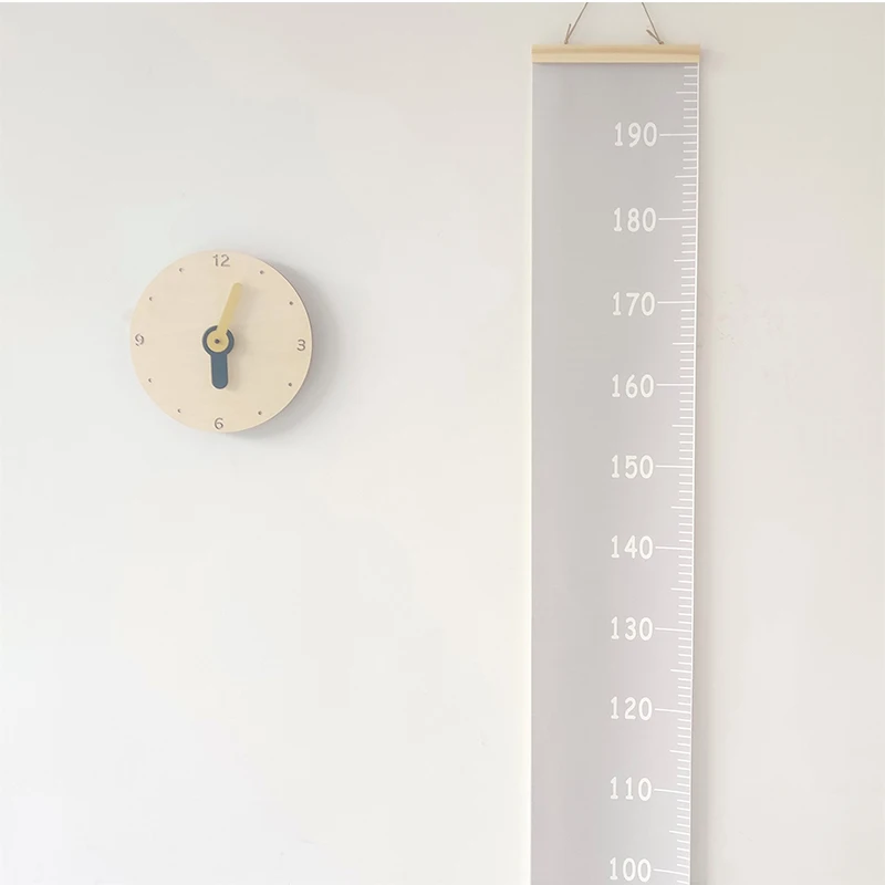 Canvas Growth Charts for Kids Room Wall Decor Removable Wall Hanging Height Measurement Chart Ruler for Nursery Home Decoration