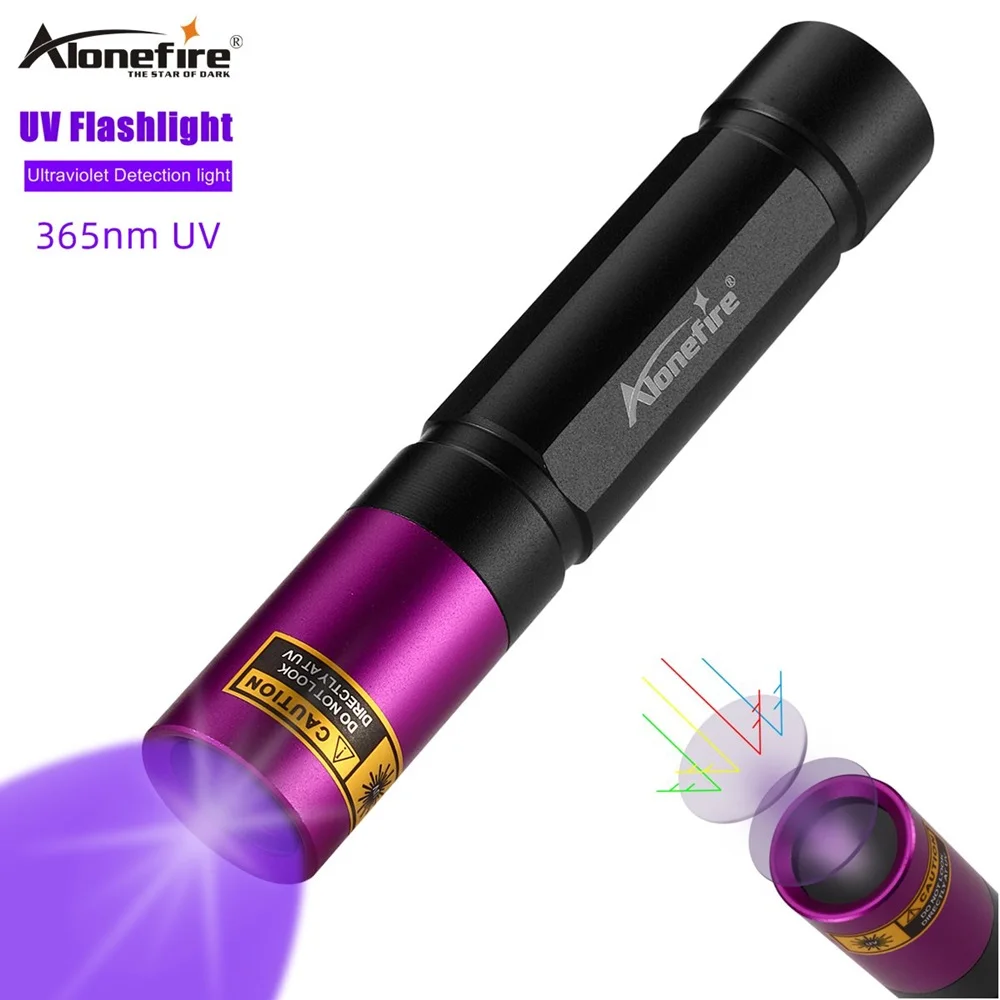 

Strong light ultraviolet detection fluorescent flashlight coin alcohol identification purple anti-counterfeiting lamp