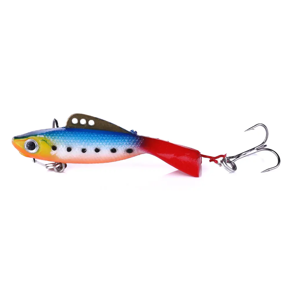 1Pcs 6.5cm 19g Vib Hard Bait Balance Ice Fishing Lure Wobber Pesca Artificial Bait Lead Ratlins VIB for winter Fishing