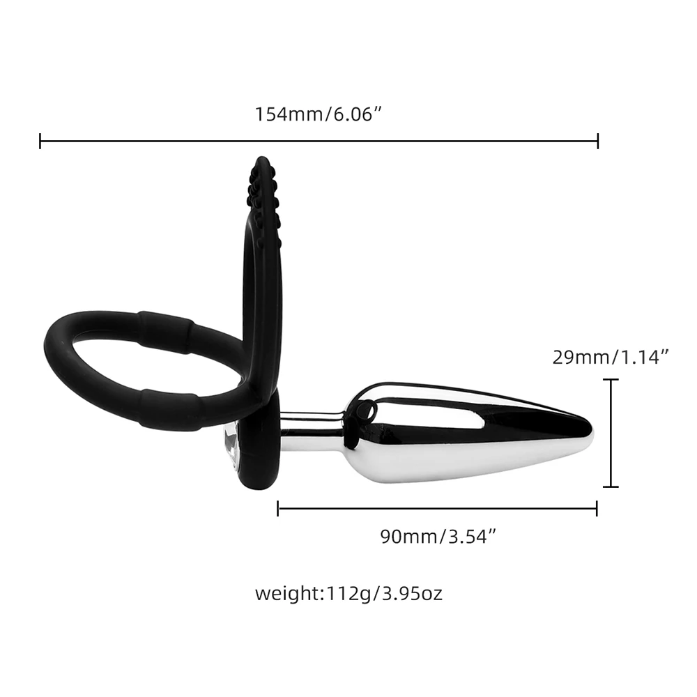 Anal Plug With Silicone Ring For Couples Double Anal Expander_voghion.com