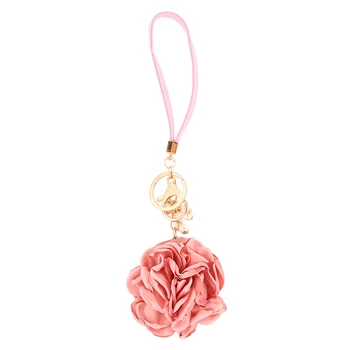 

New Creative Cloth Flower Pearl Pendant Small Tassel Key Holder Female Bag Pendant