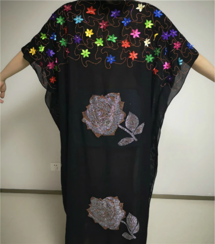 Новое Африканское бриллиантовое шифоновое длинное платье Дашики из хлопка для леди Длина: 140 см Ширина: 160 см 1 заказ