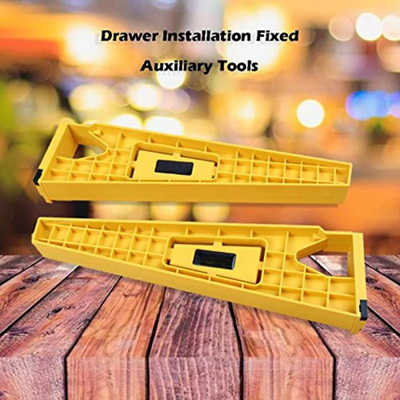 

Hot XD-2Pcs Drawer Track Installation Jig Auxiliary Positioning Holder Drawer Slide Jig Mounting Cabinet Hardware Woodworking To