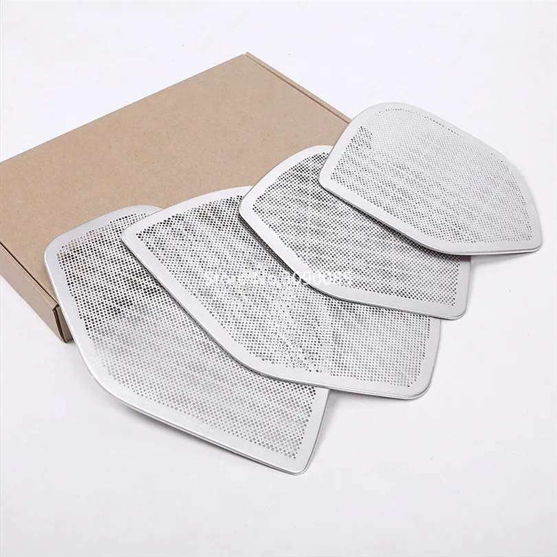 4PCS Aluminum Alloy Door Speaker Cover Panel Trim For Land Rover Range Rover VELAR- Car Accessories