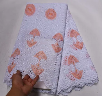 

Soft Punch Hole African Swiss 100% Cotton Lace Fabric White Stoned Nigerian Swiss Voile Lace In Switzerland For Daily Dress FW-9
