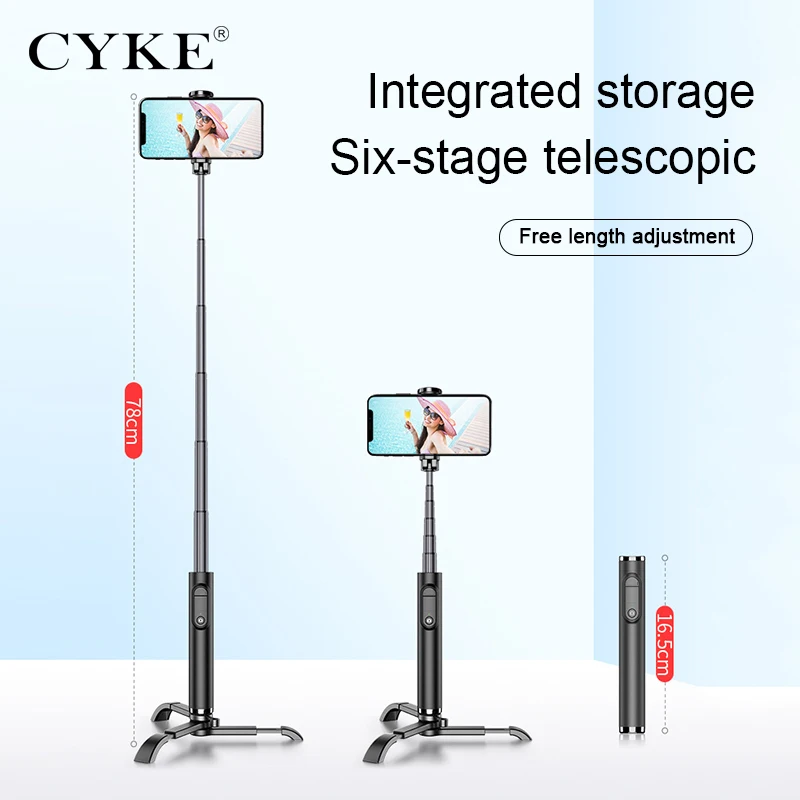 Миниатюрная селфи-палка CYKE M11 2 в 1 с bluetooth монопод штатив встроенные съемные