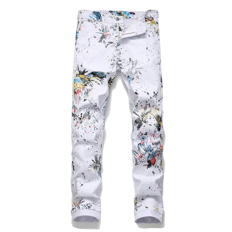 white graffiti jeans