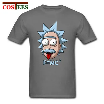 

Geek E=MC2 Rick and Morty T Shirts Men Custom Print Physics Science Einstein Sheldon Tops Tees Shirts cotton Rick Morty T-shirts