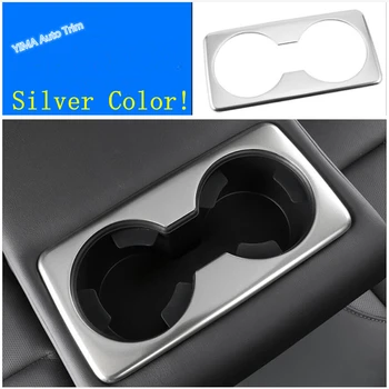 

Lapetus Auto Styling Rear Seat Water Cup Holder Frame Cover Trim Fit For Mazda 3 Sedan 2019 2020 Silver / Black Brushed