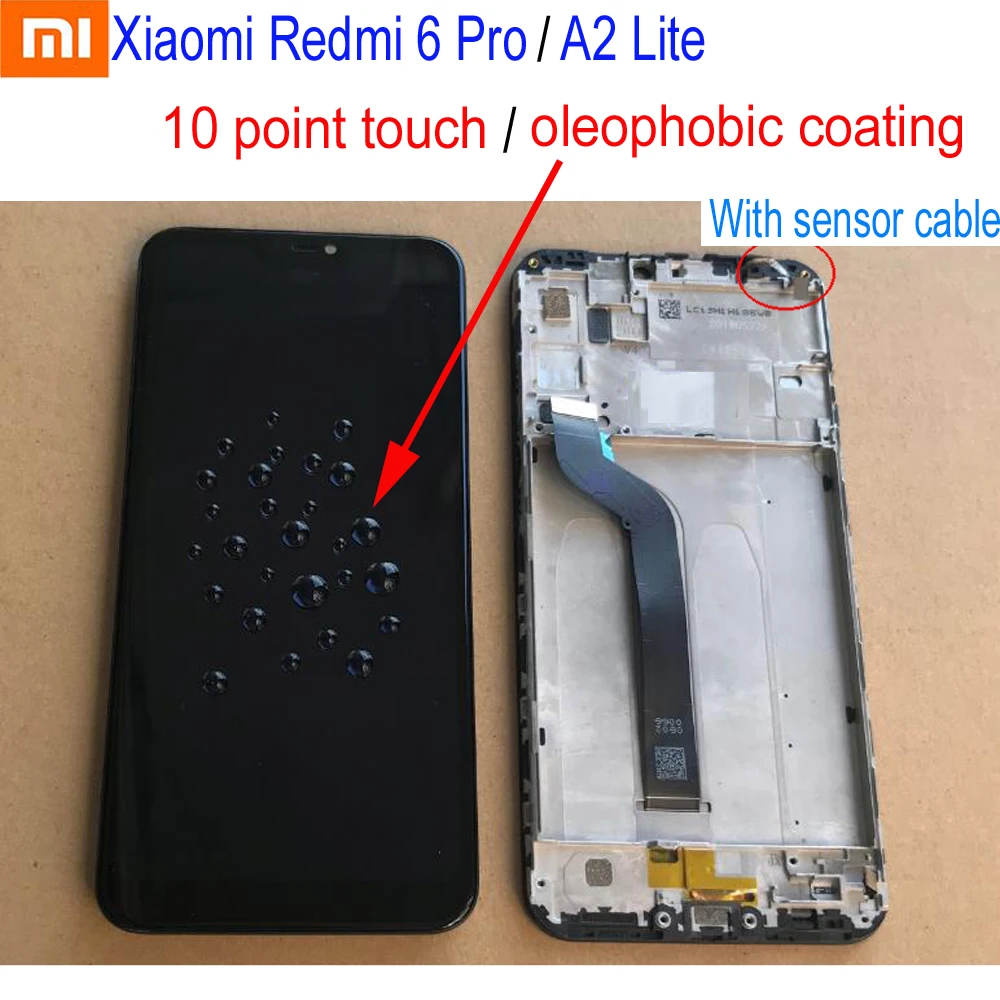 

Best Work Original LCD Xiaomi Mi A2 Lite / Redmi 6 Pro Display Touch Panel Screen Digitizer Assembly + Frame MiA2 6Pro A2Lite