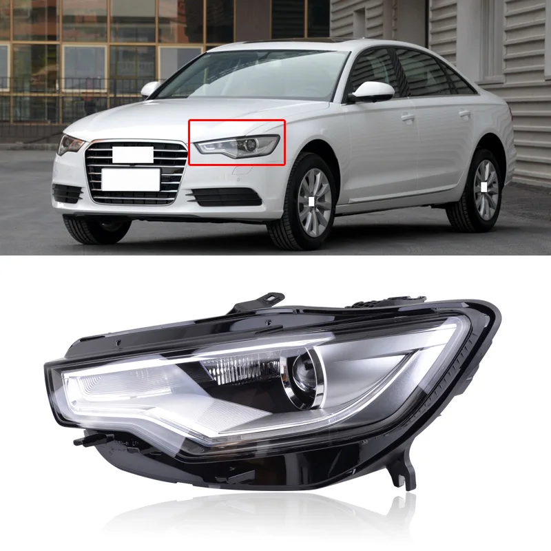 CAPQX для Audi A6L C7 2012 2013 2014 2015 бампер передний головной светильник фара HID 4GD941005