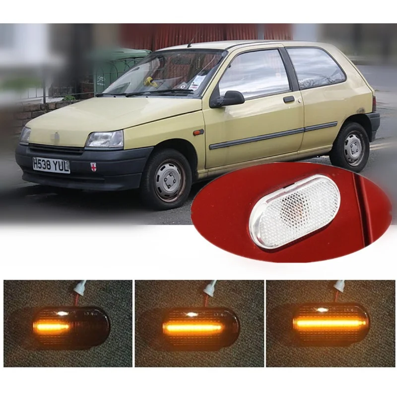 Для Renault Clio LUTECIA I MK1 B/C57 5/357 II MK2 BB0/1/2 CB0/1/2 Динамический светодиодный индикатор