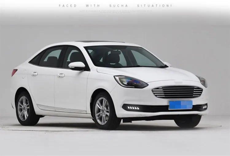 EOsuns led drl дневные ходовые огни для Ford escort с динамическим движущимся желтым сигналом поворота