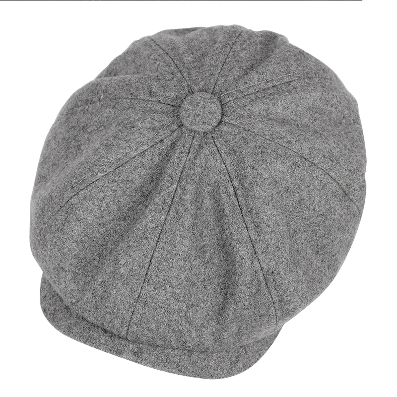 Новая зимняя утолщенная ушанка кепка газетчика Мужская теплая плюс бархатная восьмиугольная шляпа Мужские детективные шапки береты с козырьком козырьки