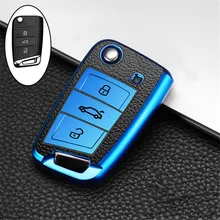 Чехол для автомобильного ключа для Volkswagen VW Polo Golf 7 MK7 Tiguan passat для Skoda Octavia Kodiaq Karoq для Seat Ateca Leon чехол для ключей Чехол для автомобильного ключа для Volkswagen VW Polo Golf 7 MK7 Tiguan passat для Skoda Octavia Kodiaq Karoq для Seat Ateca Leon чехол для ключей