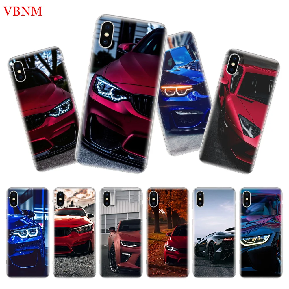 

Blue Red for Bmw Back Cover Phone Case For iPhone 7 8 6 6S Plus X 10 Ten XS MAX XR 5 5S SE Art Fashion Shell Coque