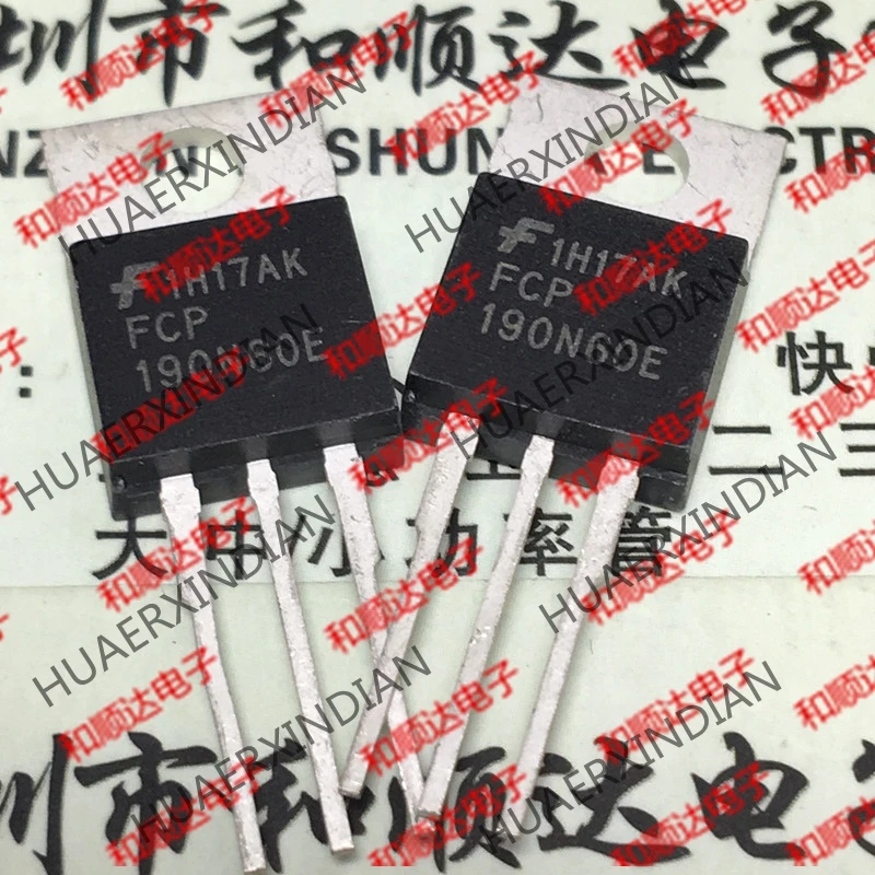5 шт., новые оригинальные кнопки FCP190N60E-220 600V 13.1A