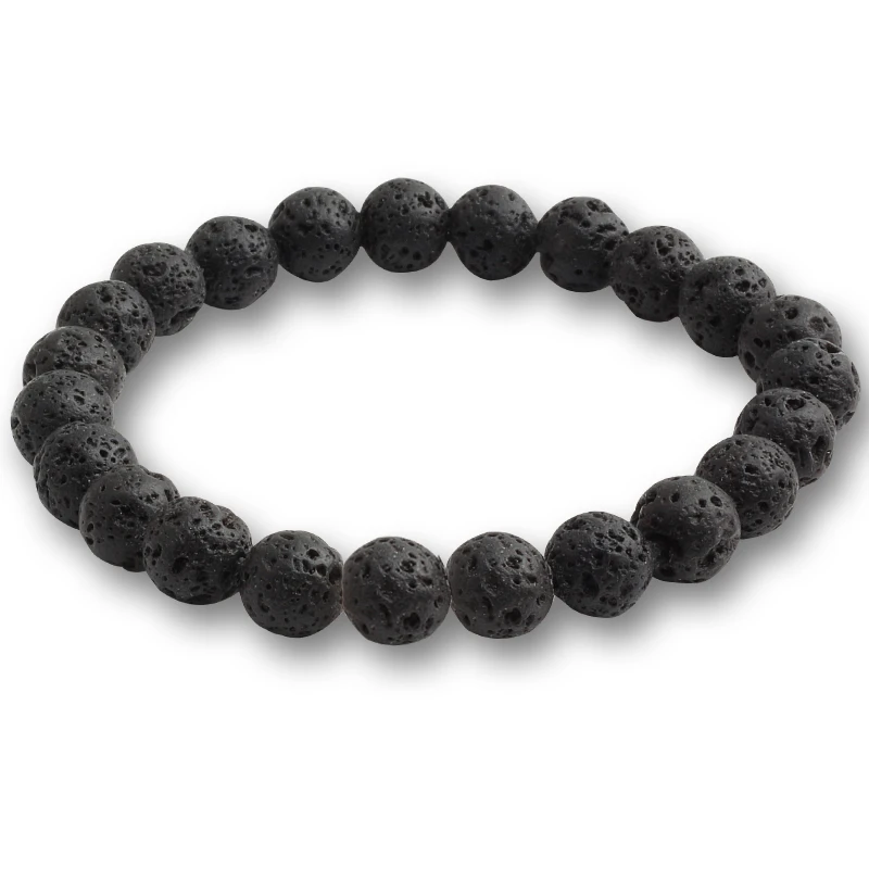 Pulsera De Piedra Volcánica Para Hombre - Difusor De Aromaterapia, Reduce Estrés, Unisex