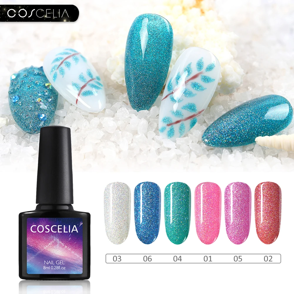 COSCELIA 36 Вт лампа с инструментами для маникюра 6/10 УФ комплект гель лака толкатель