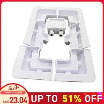 

7pcs/set White ABS Solar Panel Mounting Bracket Kits Cable Entry Gand Ideal for Caravan Motorhome RV Boat Vehicle Roof Mount