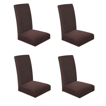 

Dining Chair Cover Stretch Chair Cover Parsons Chair Cover Chair Cover Suitable for Restaurants, Polyester, Dark Coffee