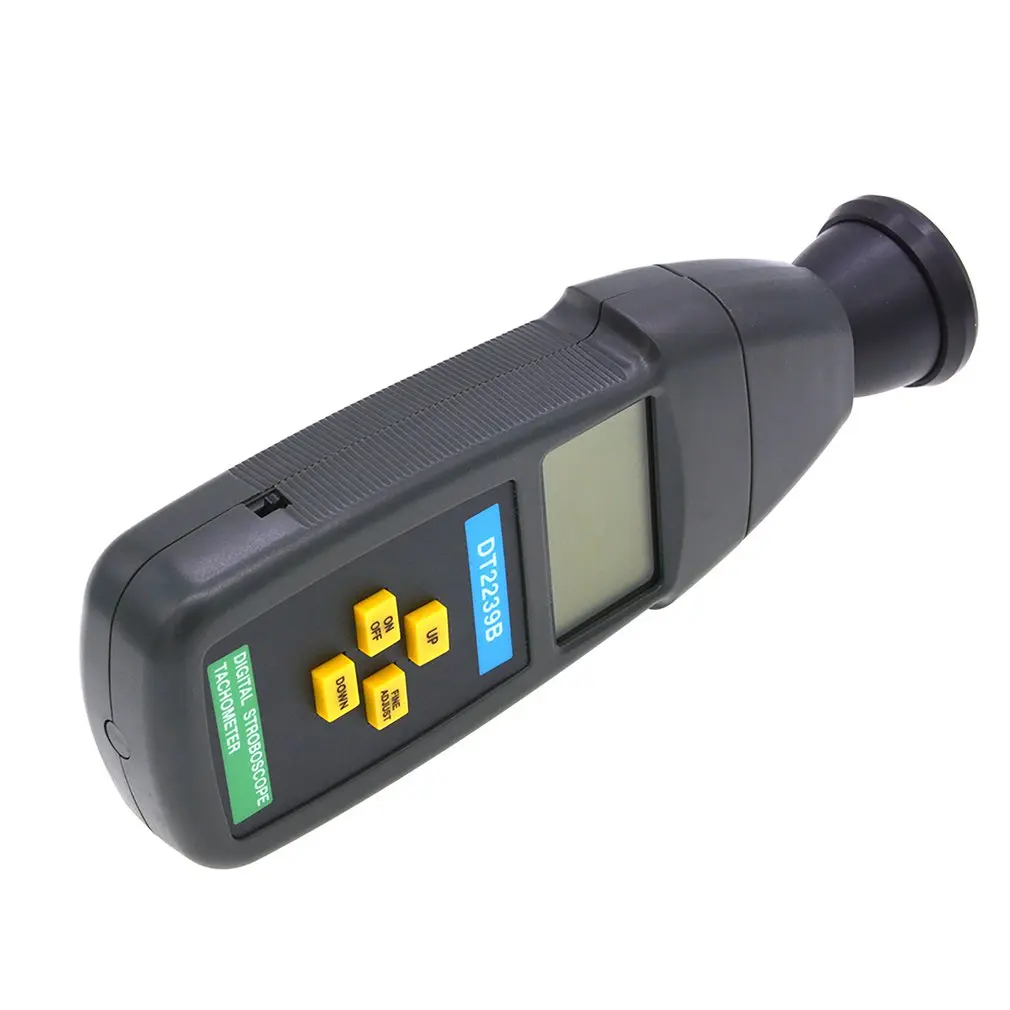 DT2239B Digital LCD Non-Contact Flash Stroboscope Tachometer Photoelectric Revolution Meter Speedometer Tester Drop Shipping