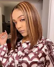 Peluca de cabello humano con encaje transparente para mujer, postizo de encaje frontal de 13x4, Bob ombré corte, pelo brasileño predespuntado