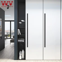 WV American Black Cabinet Door Handles Modern 1000MM 1200MM Long Minimalist Handles Drawer Wardrobe Cabinet Pulls Aluminum Alloy