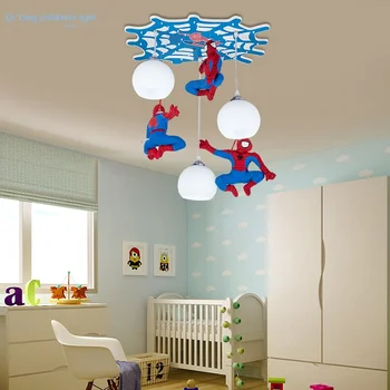 

LED ceiling lamp creative personality spiderman cartoon decorative lighting kindergarten bedroom lamp children's room chandelier