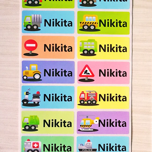 60,120Pcs Customize Name Stickers Animal Waterproof Personalized Labels For  Kids School Children Stationery Variety Cartoon Tags - AliExpress