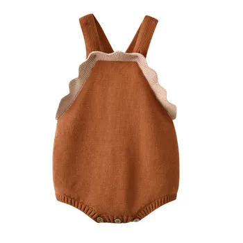 

Summer new born baby clothes With Woolen Ears Sweaters Buns Butterflies Conjoined Clothes Crawling baby girl romper Bebe