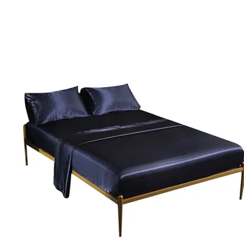 

3/4pcs Satin Silk Bedding Set Home Textile Bed Sheet Set Flat Sheet Flat Sheet Pillowcases Wholesale Queen Twin Size Bed Sheets
