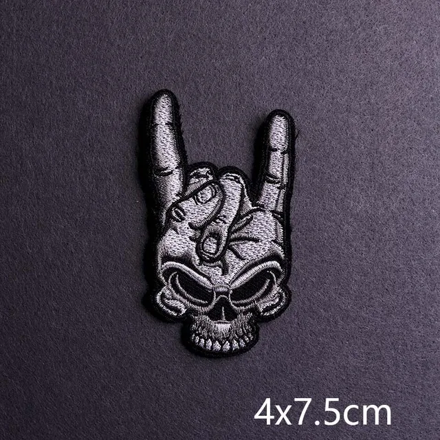 Hip-hop Rock/Music Patch Iron On Patches For Clothing Thermoadhesive Patches On Clothes Embroidery Patch Punk Joker Stickers PE5821CT