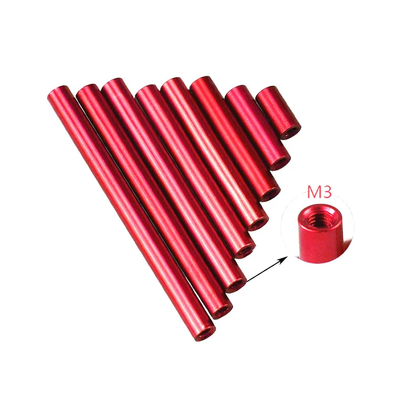 

10pcs Aluminum Spacer m3 Red or Black Aluminum Round Spacer for RC Multirotors