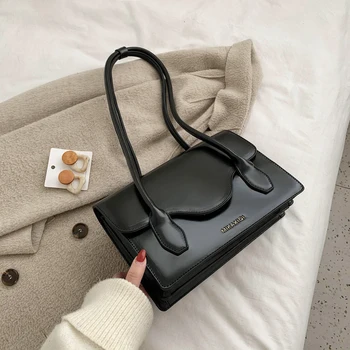 

Luxury Pu Leather Women Handbags Female Messenger Bags Ladies Shoulder Bags 2020 New Fashion Casual Totes Retro Solid Color