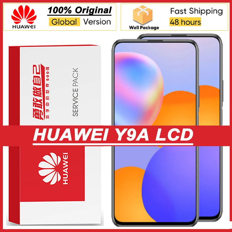 Дисплей с тачскрином для Huawei Y9A 100% дюйма 6 63 оригинал рамкой дигитайзер в сборе HONOR